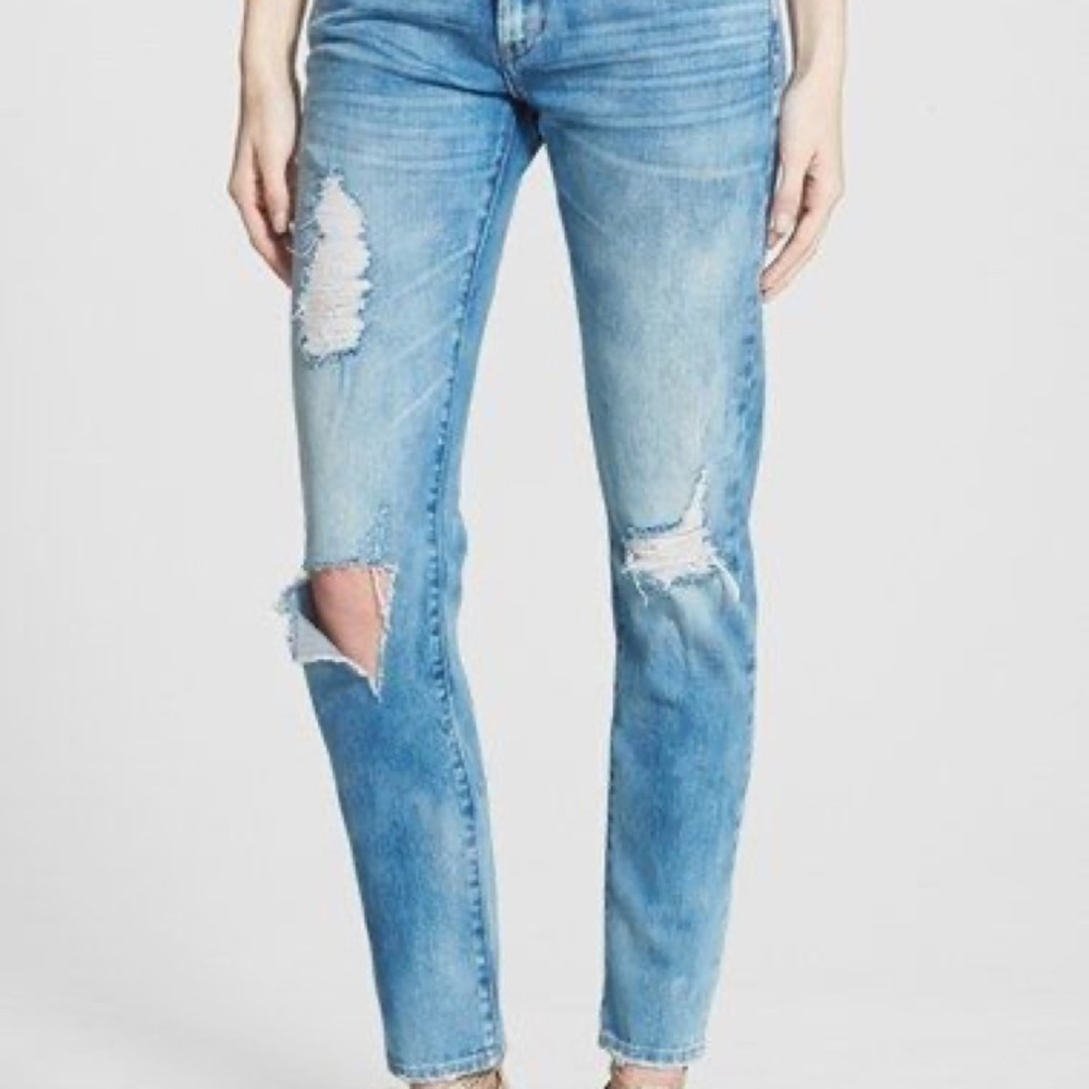 Blank NYC Good Vibes distressed skinny jeans